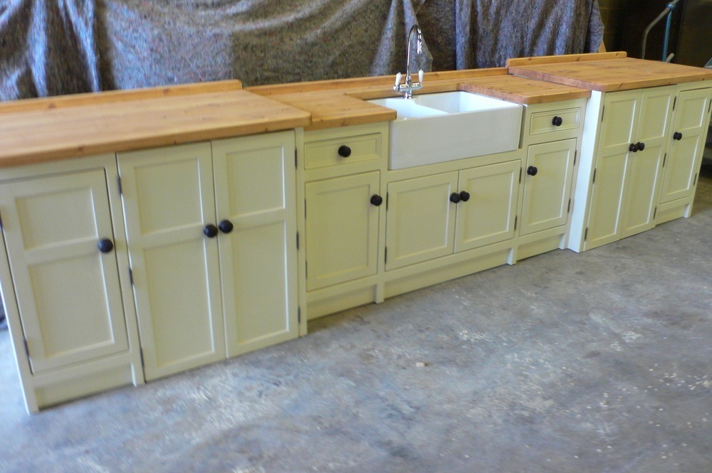Bs 37 Extra Large Double Butler Sink Unit with Appliance Cupboards