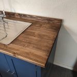 BS102 Sink/appliance Unit Painted In Stiffkey Blue With Chrome Hinges And Knobs.