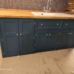 BS97 Sink/Appliance Unit, Painted in ‘Stiffkey Blue’ with Chrome Hinges and Knobs