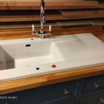 BS97 Sink/Appliance Unit, Painted in ‘Stiffkey Blue’ with Chrome Hinges and Knobs