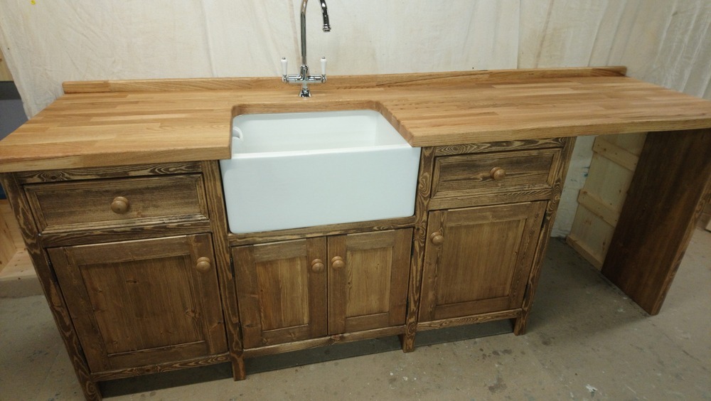 BS102 waxed finish sink/appliance unit