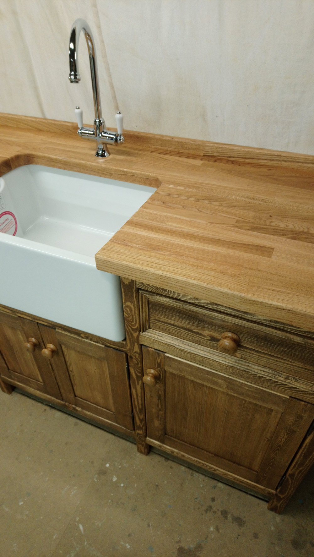 BS102 waxed finish sink/appliance unit
