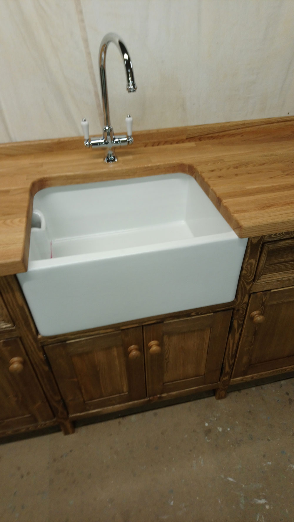 BS102 waxed finish sink/appliance unit