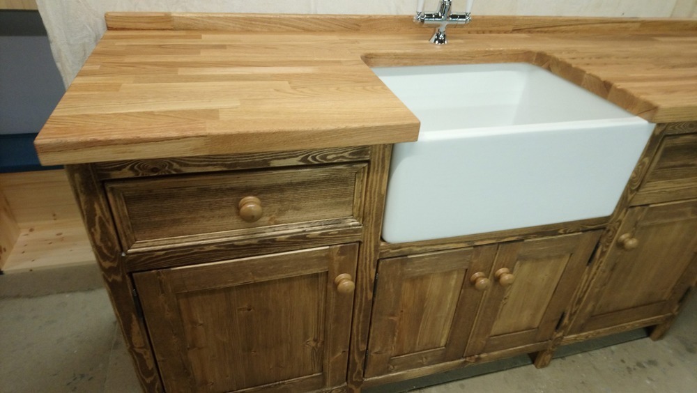 BS102 waxed finish sink/appliance unit