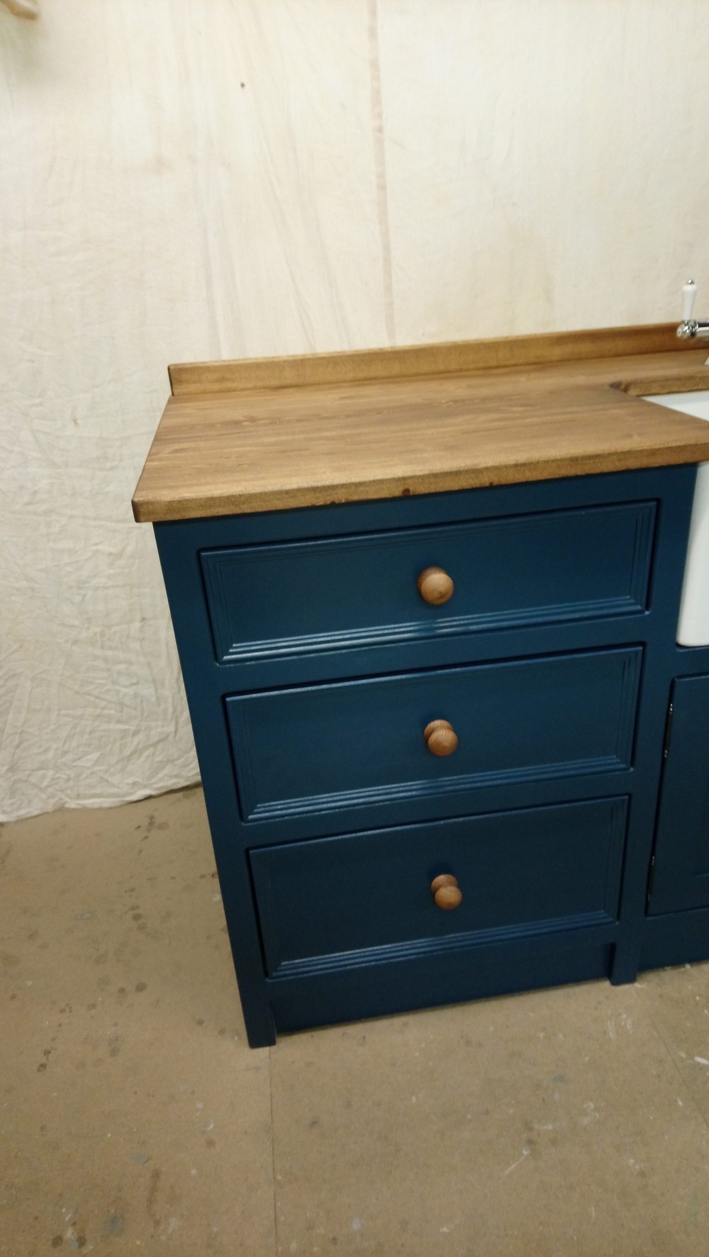 Bs88 sink/appliance unit in'stiffkey blue