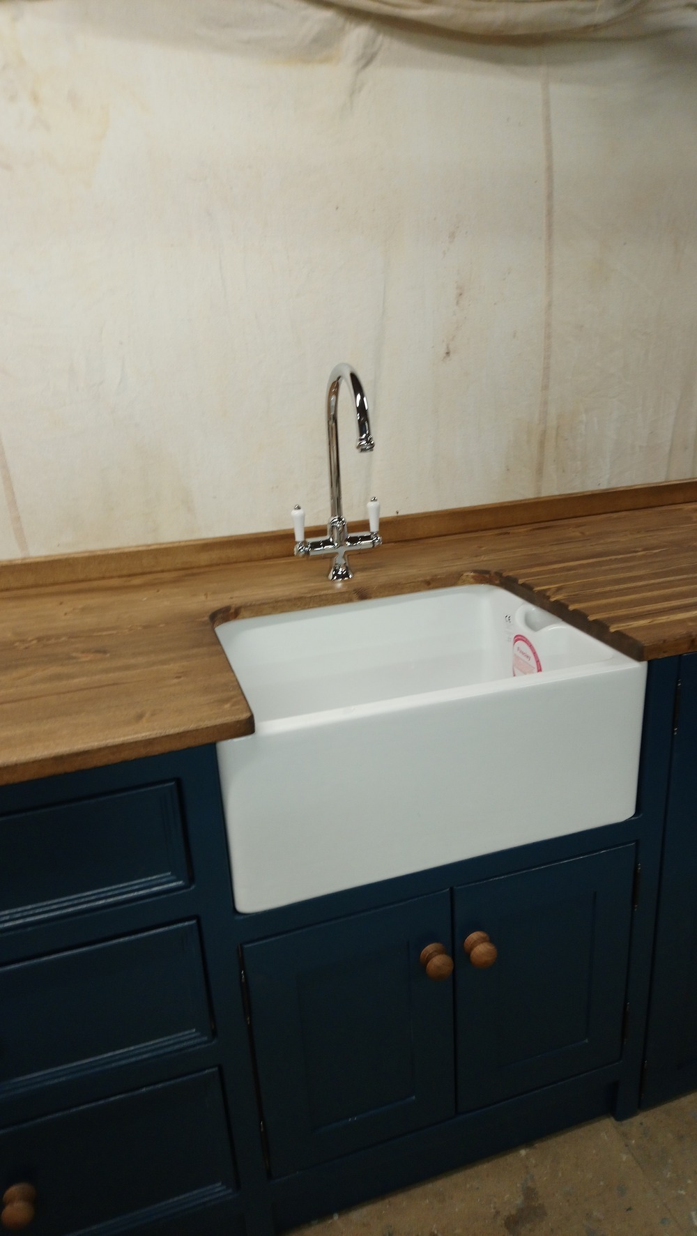 Bs88 sink/appliance unit in'stiffkey blue
