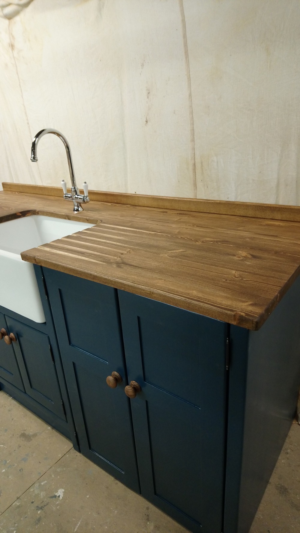 Bs88 sink/appliance unit in'stiffkey blue