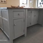 Kitchen Island With Storage And Two Recesses For Your Stools