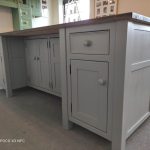 Kitchen Island With Storage And Two Recesses For Your Stools