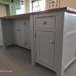 Kitchen Island With Storage And Two Recesses For Your Stools