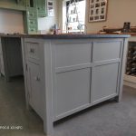 Kitchen Island With Storage And Two Recesses For Your Stools