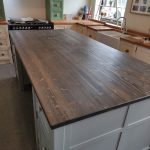 Kitchen Island With Storage And Two Recesses For Your Stools