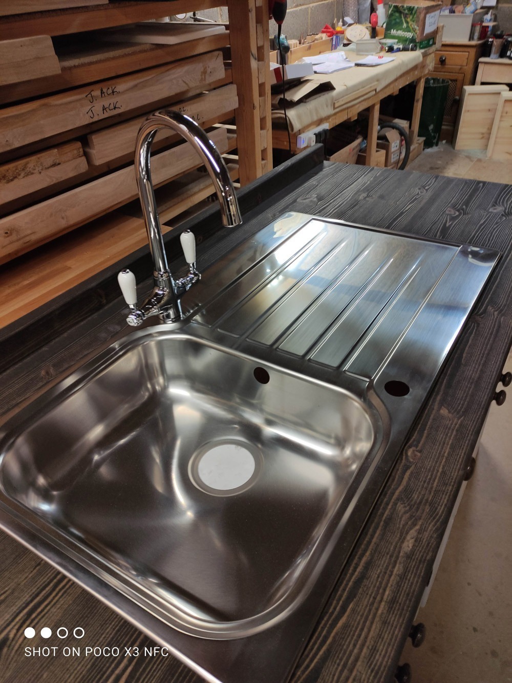 BS106 stainless steel sink/appliance unit