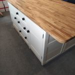 T18 Freestanding Kitchen Island With Seating And Oak Worktop