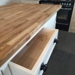 T18 Freestanding Kitchen Island With Seating And Oak Worktop