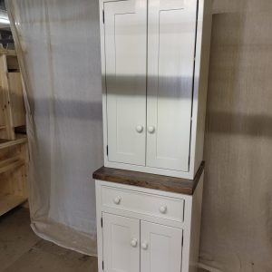 L26 Solid Pine Shaker Style Pantry/Dresser Painted In ‘School House White’