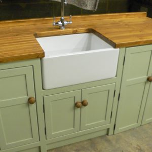 BS 62 Vert de Terre Belfast Sink Unit with Appliance Cupboard