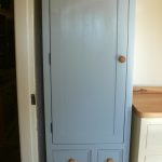 L3 slimline larder cupboard painted in ‘parma grey’