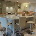 T14 Kitchen Island Unit with Hidden Microwave Cupboard