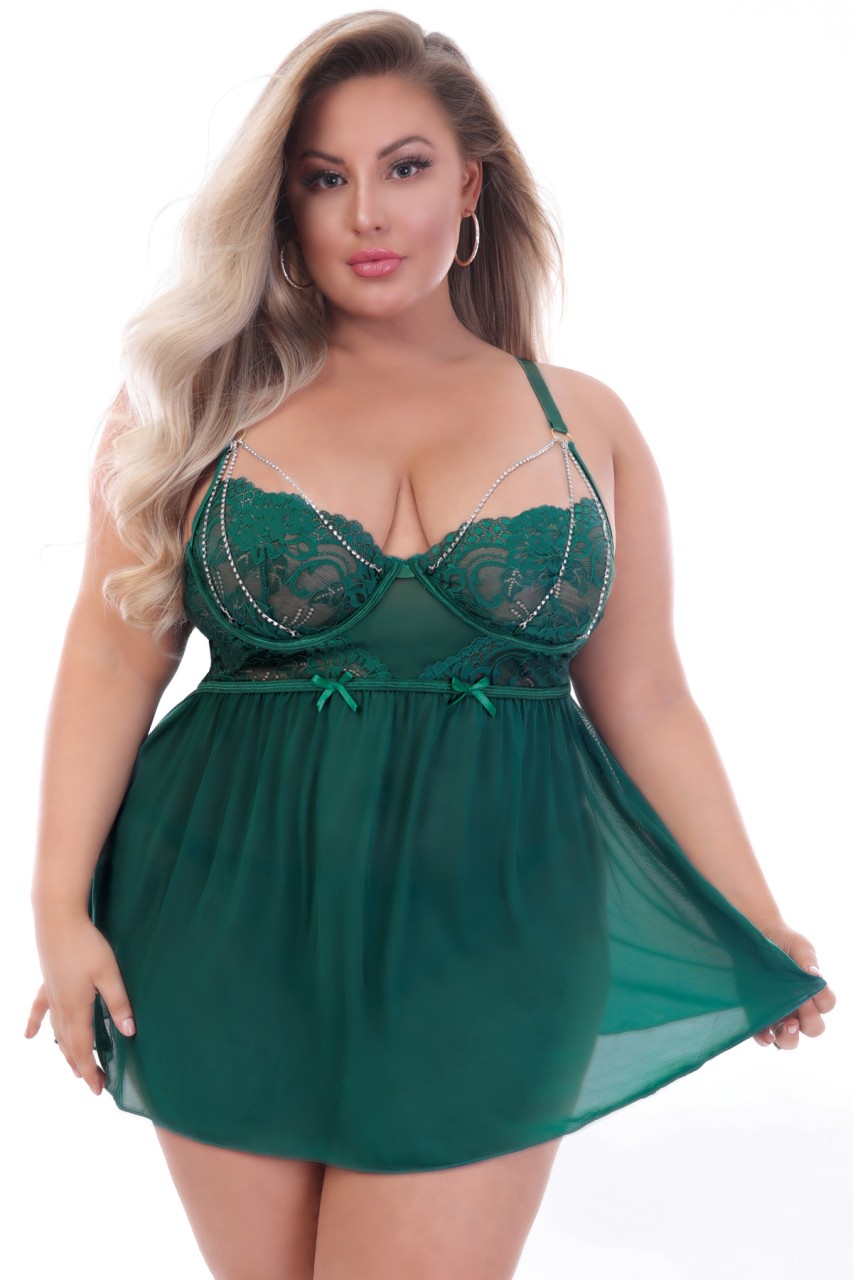 Two Piece Babydoll Set - STM11159X - Image 2