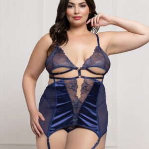 11787XP_BLUE_F__63177_zoom Seven til Midnight - Two piece chemise set - STM11787XP