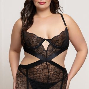 11829XP_BLACK_F__21269_zoom Seven til Midnight - Two piece chemise set - STM11829XP