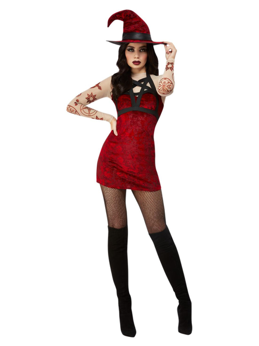 Fever Satanic Witch Costume, Red - FV11956 - Image 4