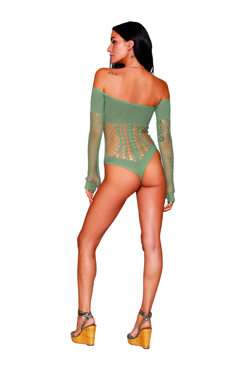 Dreamgirl - Seamless long sleeve teddy - DG13269