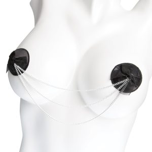 Coquette - Pasties Satin With BowChains  - CQ1891