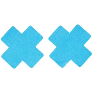 Fever Cross Nipple Pasties, Blue - FV20779