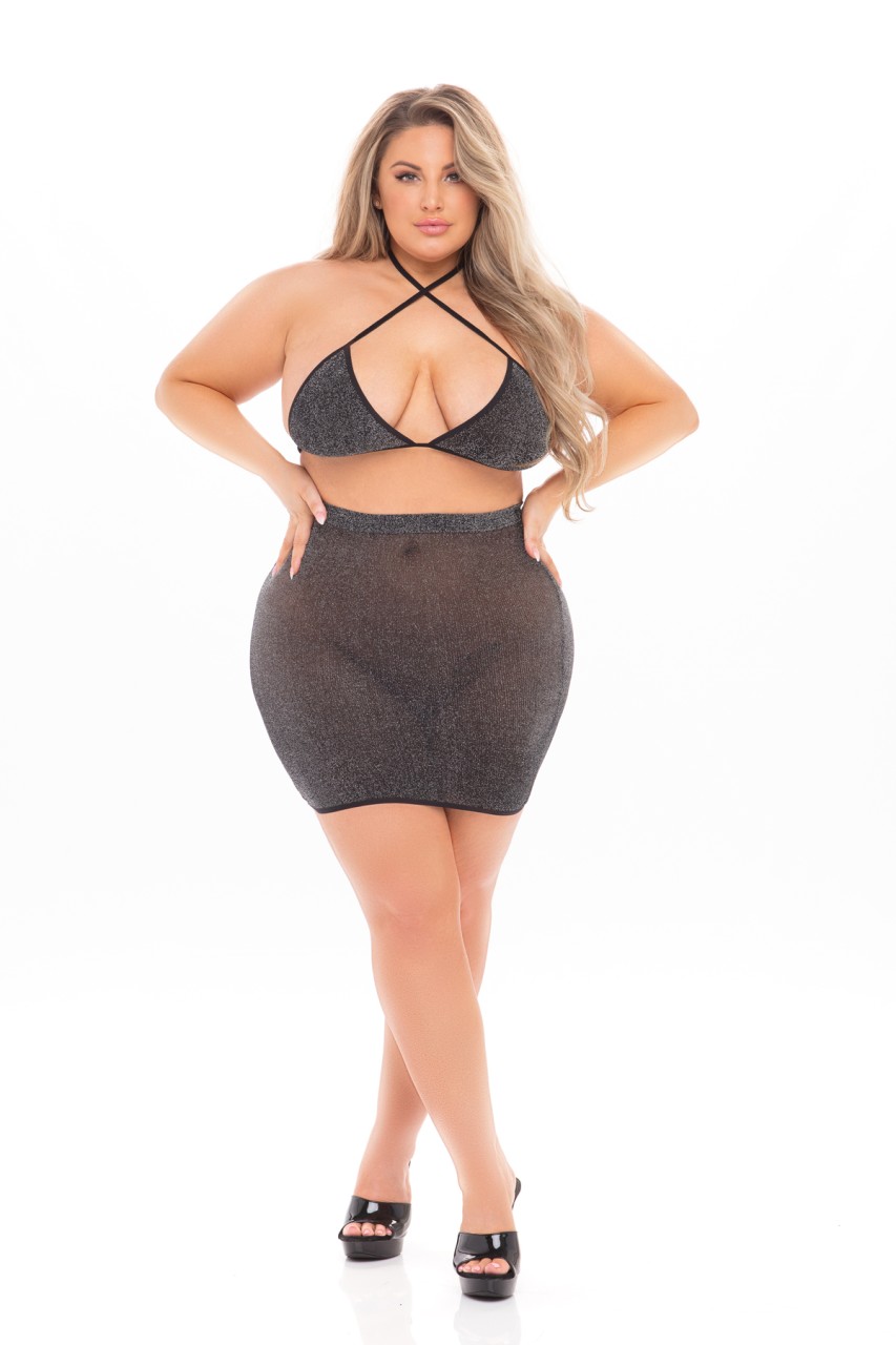 Black Cherry 2Pc Skirt Set - PL23089X - Image 4