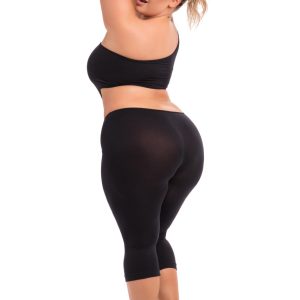 27035X-BLK-b__53994_zoom One Shoulder Cropped Catsuit - PL27035X