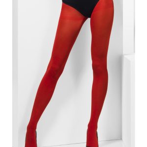 27135__49169_zoom Opaque Tights, Red - FV27135