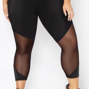 30152X_F__84530_zoom Microfiber Capri With Mesh Panels And Strappy Back Waistband - STM30152X