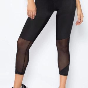 30152_F__20915_zoom Microfiber Capri With Mesh Panels And Strappy Back Waistband - STM30152