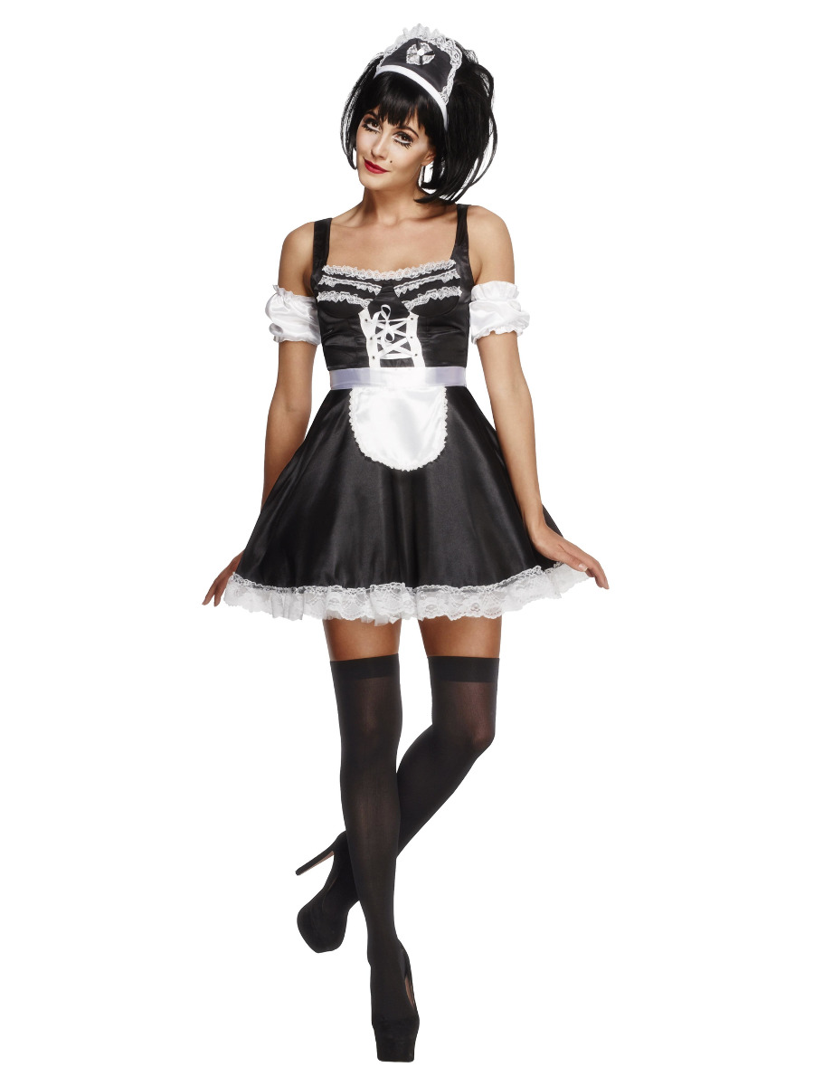 Fever Flirty French Maid Costume, Black - FV31212 - Image 3