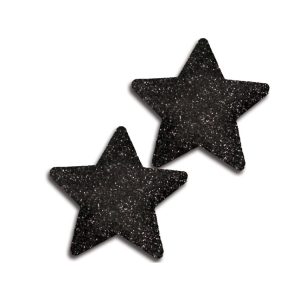 31525-BLAC-F__09621_zoom Set Of Glitter Star Pasties. - GL31525