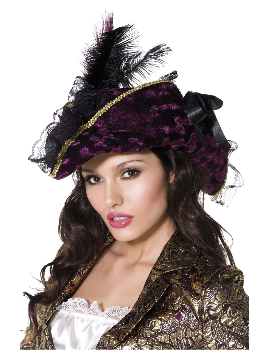 Fever Marauding Pirate Hat, Purple - FV33623 - Image 2
