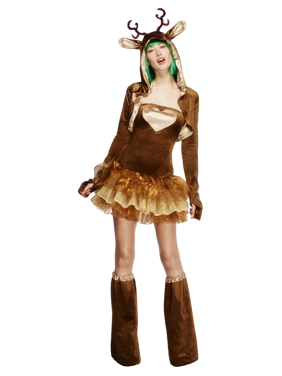 Fever Reindeer Costume, Tutu Dress, Brown - FV33868 - Image 3