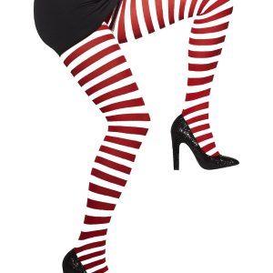 42736_A1__85573_zoom Opaque Tights, Red & White - FV42736
