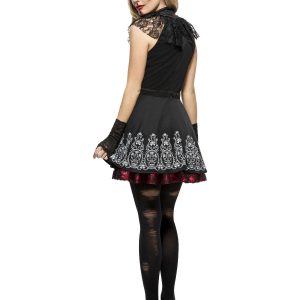 44541_B__36436_zoom Fever Day of the Dead Costume, Black - FV44541