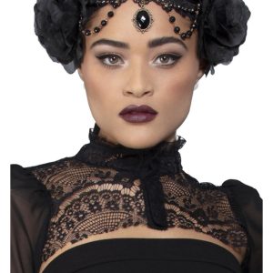 44998__75186_zoom Fever Deluxe Rose Embellished Headpiece - FV44998