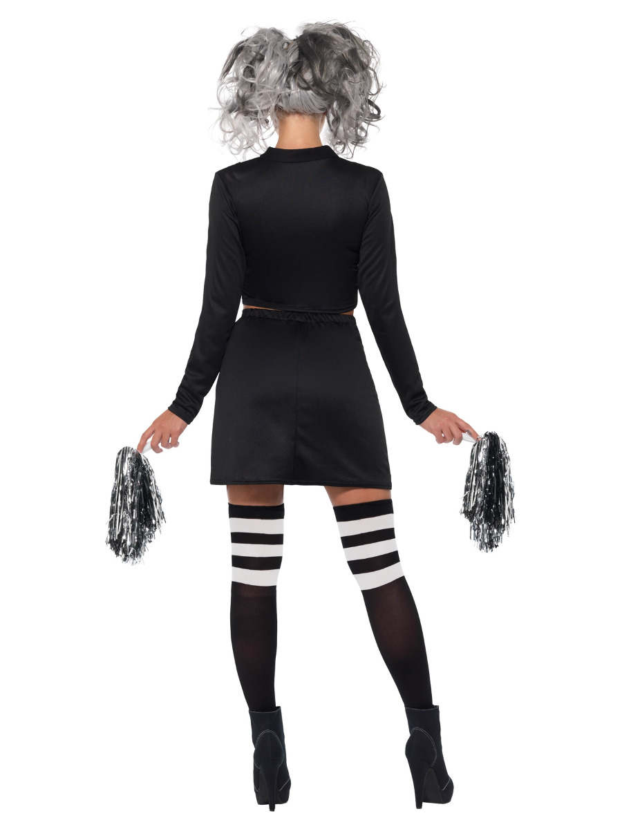Fever Gothic Cheerleader Costume, Black - FV47572 - Image 2