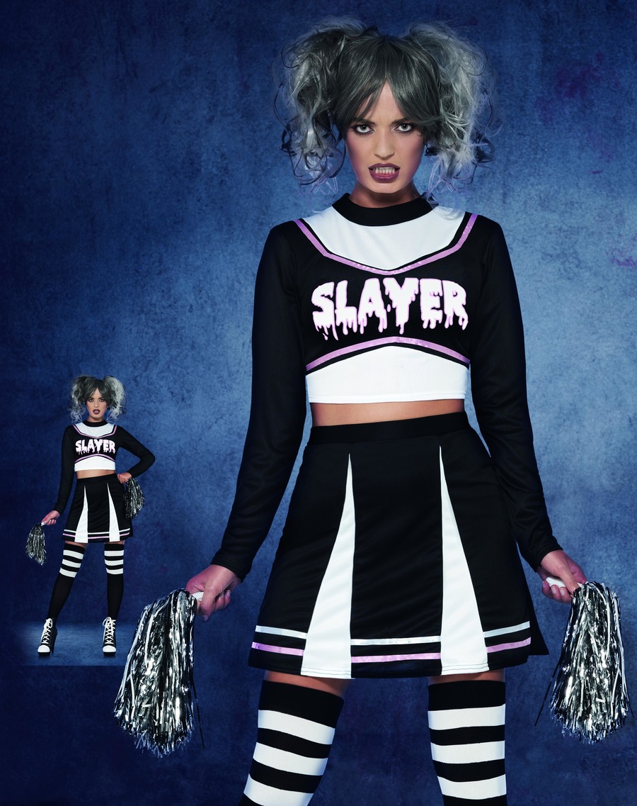 Fever Gothic Cheerleader Costume, Black - FV47572 - Image 3