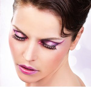 483_edit__43128_zoom Black-Red-White Rhinestone Eyelashes - BE483