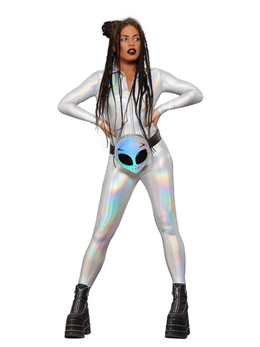 Fever Miss Whiplash Mirror Holographic Costume - FV61999
