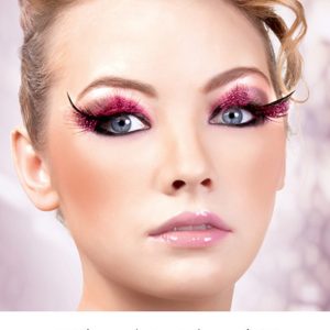 632_edit__79399_zoom Baby Pink Feather Eyelashes - BE632