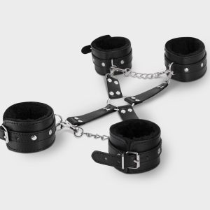 801466BK_All_4s_Fuzzy_Cuff_Set__11001_zoom Malepower - All 4's - Fuzzy Cuff Set - MP801466