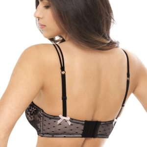 B2006-BLK-B__23844_zoom Bombshell Love Affair Lace Demicup Bra - B2006