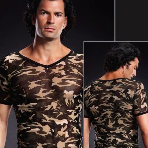 Mesh V-Neck Tee - BLM020